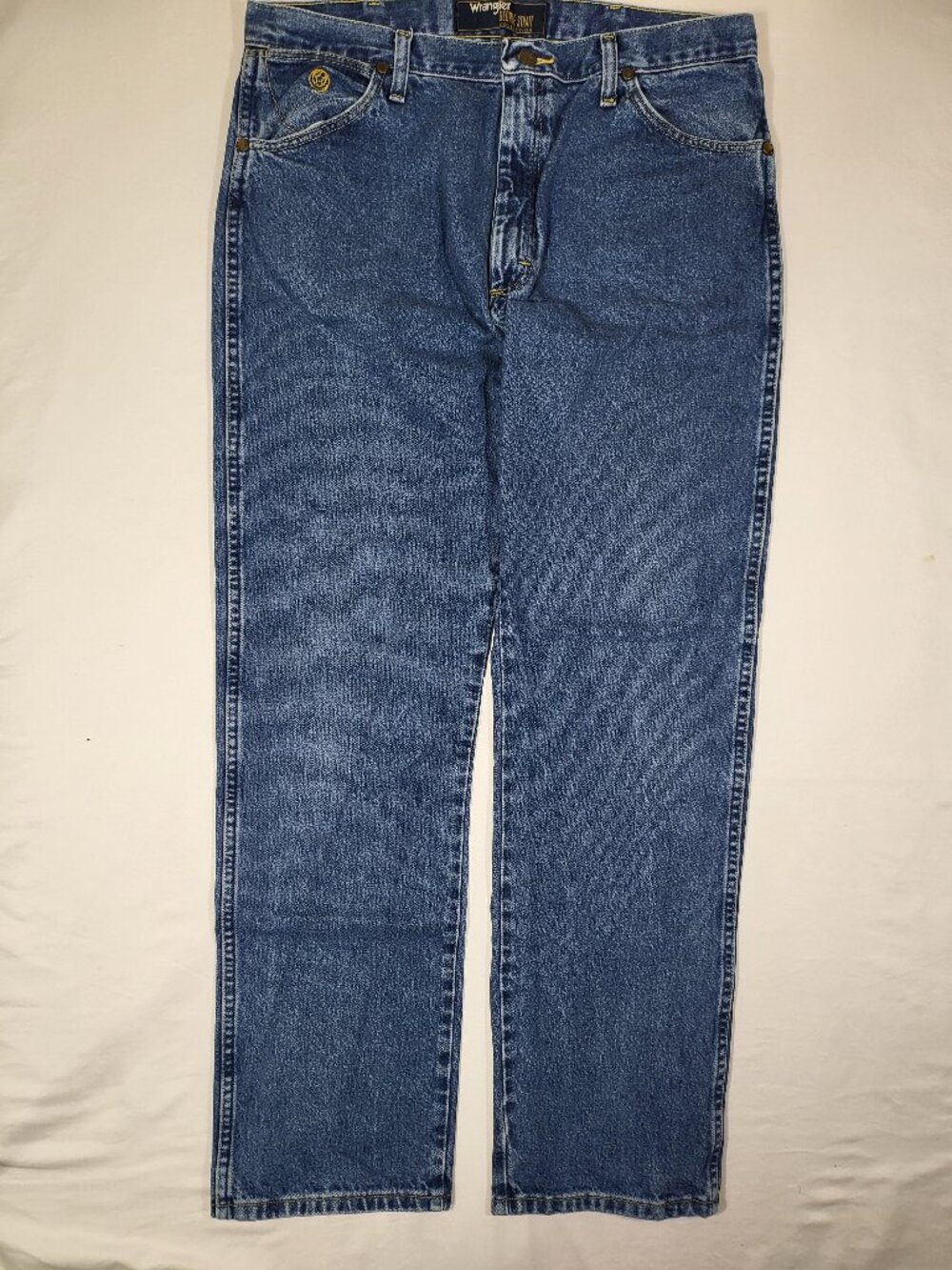 Wrangler George Strait Cowboy Cut Jeans Mens 36x32 Heavyweight Denim Medium Wash